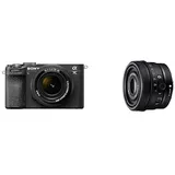 Sony Alpha 7C II | Spiegellose Vollformatkamera mit SEL2860 & SEL50F25G (33 MP, Echtzeit-Autofokus, 10 BPS, 4K Video, neigbarer LCD-Touchscreen) Schwarz