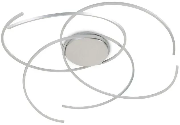 Escale LED-Deckenleuchte Space Aluminium Grau Alu gebürstet 80 cm