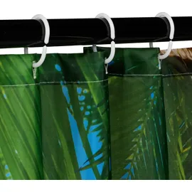 Relaxdays Duschvorhang Tropical 180 x 200 cm mehrfarbig
