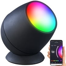 Luminea Home Control Smarte WLAN-Stimmungsleuchte, RGB-CCT-LEDs, 210lm, 2,2W, USB, schwarz