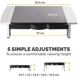 Fellowes Monitorständer Office Suites Standard Schwarz/Silber