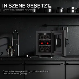 Tronitechnik TroniTechnik® Weinkühlschrank Montpellier, Getränkekühlschrank, 17 Liter, 6 Flaschen
