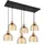 GLOBO LED Pendelleuchte 1-flg. 36 cm rechteckig Schwarz/Gold/Braun