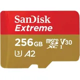 SanDisk Extreme microSDXC UHS-I U3 A2 V30 + SD-Adapter 256 GB