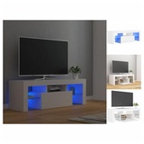 vidaXL TV-Schrank mit LED-Leuchten Weiß 120x35x40 cm