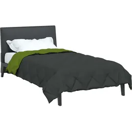 vidaXL Sommerdecke Grün und Anthrazit 200 x 155 cm Mikrofaser