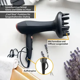 First Austria Haartrockner 2200 W schwarz-rosé
