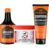 Pharmakas Horse Fitform Anti-Mauke Set - Desinfektionsmittel, Silbersalbe & Equiskin Balance entzündungshemmende Hautpflege