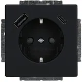 Busch-Jaeger USB-Steckdose 20 EUCB2USBAC-885 Schwarz 1 St.