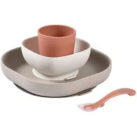 BÉABA Beaba 4-tlg. Silikon-Geschirr-Set - Terracotta