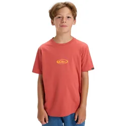 T-Shirt QUIKSILVER "Hw Welcome All", Kinder, Gr. 8, rot (mineral rot), 100% Baumwolle, Kurzarm, Shirts