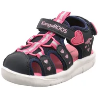 KangaROOS Jungen Unisex Kinder K-Mini Sandale, dk Navy/Daisy pink,