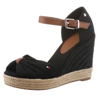 Tommy Hilfiger Espadrilles BASIC OPENED TOE HIGH WEDGE in Schwarz, 39 - 39 EU