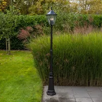 Lutec Außenstandleuchte Edelstahl, Glas 227,0 cm Solarzelle IP44 grau