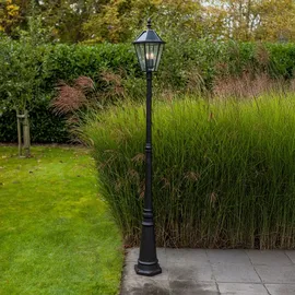 Lutec Außenstandleuchte Edelstahl, Glas 227,0 cm Solarzelle IP44 grau