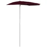 vidaXL Halb-Sonnenschirm 180 x 90 cm Bordeauxrot