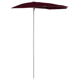 vidaXL Halb-Sonnenschirm 180 x 90 cm Bordeauxrot