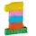 Relaxdays Pinata Set "Zahl 1" 4tlg. Bunt Gelb/Grün/Orange
