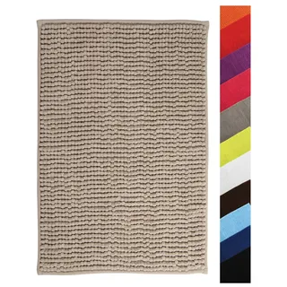 Badteppich Chenille Taupe 60 x 90 cm