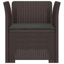 vidaXL 1-Sitzer Sessel 1 x 1 x 1 cm braun
