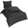 Traumschlaf Uni Streifen Mako-Satin anthrazit 200 x 200 cm + 2 x 80 x 80 cm 