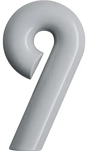 Hausnummer Ziffer 9 Spezial-Polyamid reinweiß 99 H.165 mm33mm Hewi (Ausführung: reinweiß 99 H.165 mm33mm Hewi)