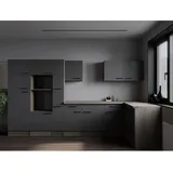 Respekta Winkelküche L-Form 370 cm grau