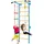 Costway Kletterwand Sprossenwand 107 x 83 x 223 cm Blau/Gelb