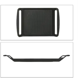 Relaxdays Grillplatte, Gas- & Elektroherd, Fleisch Gemüse Fisch grillen, Antihaft Grillpfanne, BxT 23x26 cm, anthrazit