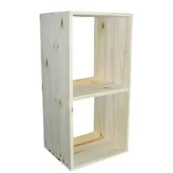 Wellhome Aufbewahrungswürfel mit 2 Fächern zum Streichen, Lackieren oder Färben 36x30x70,5 cm