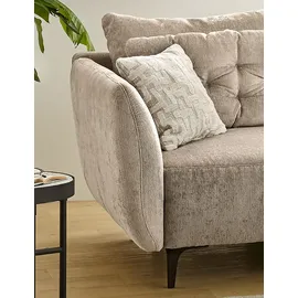 Jockenhöfer Big-Sofa GRUPPE Spa Retrolook mit Wellenfederung 251x110 cm Chenille beige (beige grau) XXL(88661720-0)