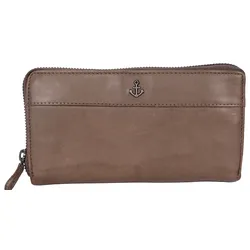 Geldbörse HARBOUR 2ND "Atlantica", braun (dusty), Leder, casual, Kleinlederwaren, aus Leder mit schöner Logo Prägung