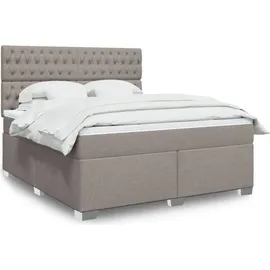 vidaXL Boxspringbett 180 x 200 cm Taupe