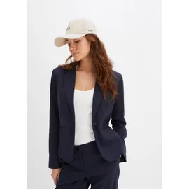 bonprix Blazer mit Paspeltaschen blau Gr.38, Attraktiver Blazer, mit praktischen Paspeltaschen.