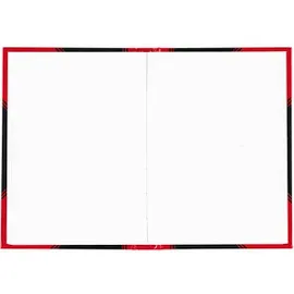 Bantex Notizbuch Chinakladde DIN A6 blanko, schwarz/rot Hardcover 192 Seiten, 1 St.