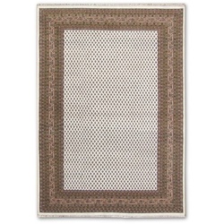 Orientteppich Mir Boteh Plain 60 x 90 cm Wolle Beige