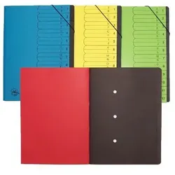 Kolibri Ordnungsmappe 72102000, 12 Fächer, mit Gummizug, blau 4019997014040 Kolibri