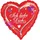 amscan® Amscan 2577801 Standard Herz, Ich liebe Dich, Folienballon S40 verpackt 43 cm,