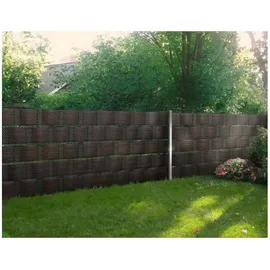 Tams Sichtschutzstreifen 255 x 19 cm Dunkelbraun Polyethylen
