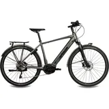 Airtracks 28 Zoll Herren E-Bike Trekking Fahrrad NOVA BOSCH PERFORMANCE LINE 500Wh 10s Shimano DEORE RD-T6000(60cm (Körpergröße 185-195cm)) - Grau