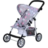 Knorrtoys 16844 - Puppenbuggy Liba - Star Grey pink