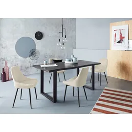 OTTO home Esszimmerstuhl Niam Samtvelours beige 2er Set