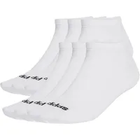 adidas Linear gepolsterte Crew Socken 6er Pack Schwarz/Weiß 40-42