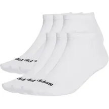 adidas Linear gepolsterte Crew Socken 6er Pack Schwarz/Weiß 40-42