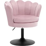 Woltu Schminktisch Stuhl Blumenform Samt rosa