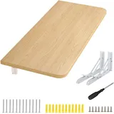 Wandklapptisch klappbarer Computertisch aus Massivholz Wandklapptisch Nussbaum