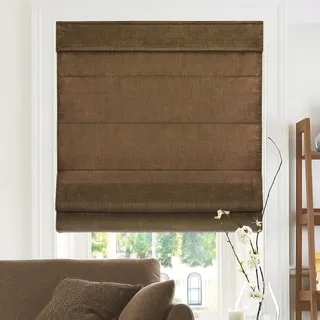 Chicology Cordless Roman Shades Modern Fabric Window Blind Cascade Jalousien-Behandlung, 100% Polyester, Belgische Schokolade (Privacy & Light Filtering), 33" W x 64" H