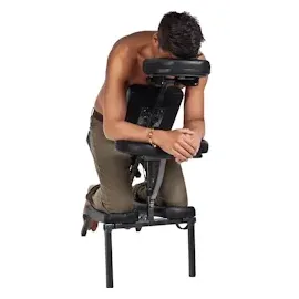 Tectake Massagestuhl aus Kunstleder - schwarz