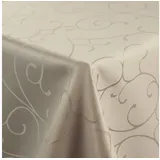 nyvi Tafeldecke Premium 150x250 cm mit edlen Ornamenten Farbe:Ecru