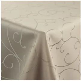 nyvi Tafeldecke Premium 150x250 cm mit edlen Ornamenten Farbe:Ecru